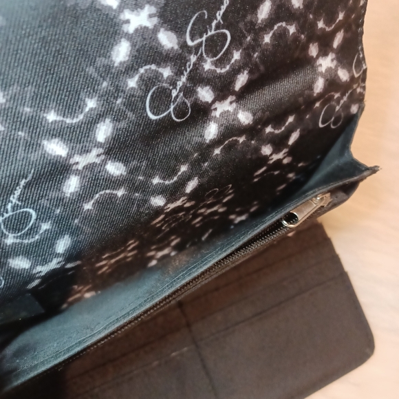 Jessica Simpson Black Silver Details Wallet / Clutch Approx 7.5 X 4 - Picture 5 of 13